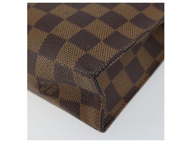 LOUIS VUITTON Poche Toilette 26 Damier Ebene N47543 Auth LV 148144 - vista 15