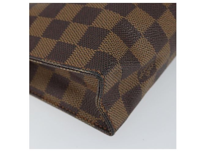 LOUIS VUITTON Poche Toilette 26 Damier Ebene N47543 Auth LV 148144 - vista 16