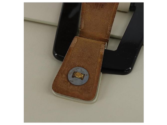 GUCCI Schultertasche aus Leder in Weiß und Gold Auth BA7470 Golden - Ansicht 16