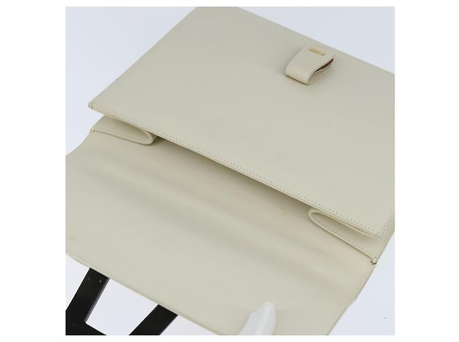 GUCCI Schultertasche aus Leder in Weiß und Gold Auth BA7470 Golden - Ansicht 17