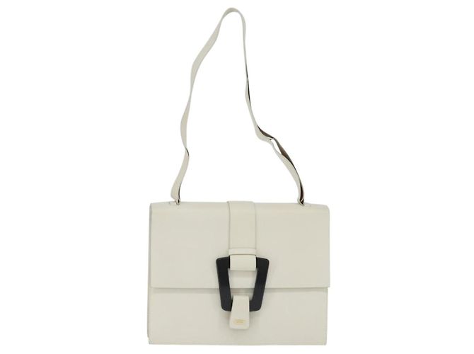 GUCCI Schultertasche aus Leder in Weiß und Gold Auth BA7470 Golden - Ansicht 2