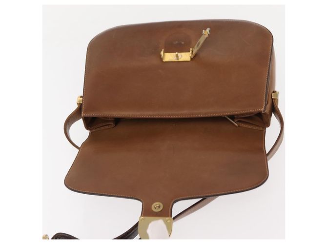 Gucci Borsa a Spalla in Pelle Marrone Oro Auth ep11690 D'oro - vista 15