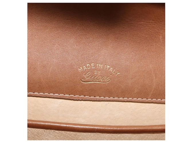 Gucci Borsa a Spalla in Pelle Marrone Oro Auth ep11690 D'oro - vista 16