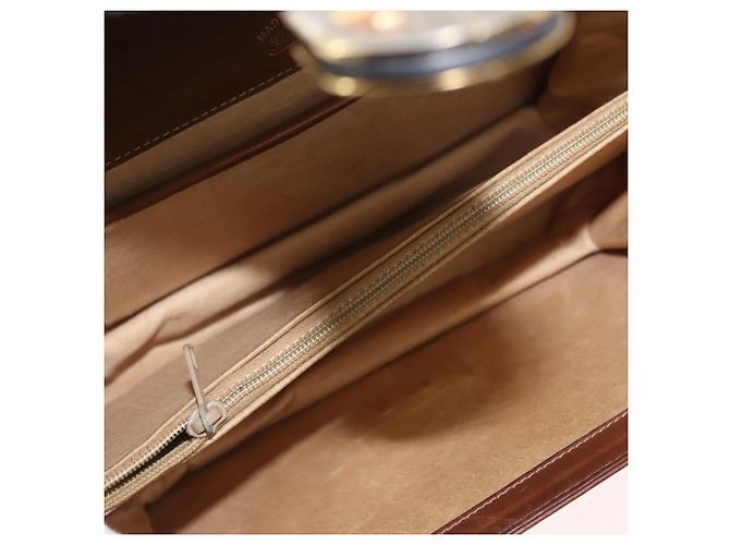 Gucci Borsa a Spalla in Pelle Marrone Oro Auth ep11690 D'oro - vista 17