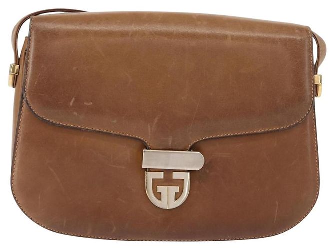 Gucci Borsa a Spalla in Pelle Marrone Oro Auth ep11690 D'oro - vista 2