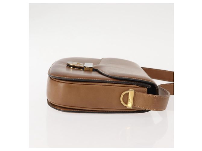 Gucci Borsa a Spalla in Pelle Marrone Oro Auth ep11690 D'oro - vista 4