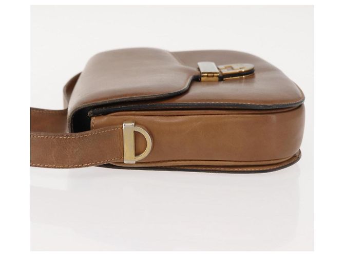Gucci Borsa a Spalla in Pelle Marrone Oro Auth ep11690 D'oro - vista 5
