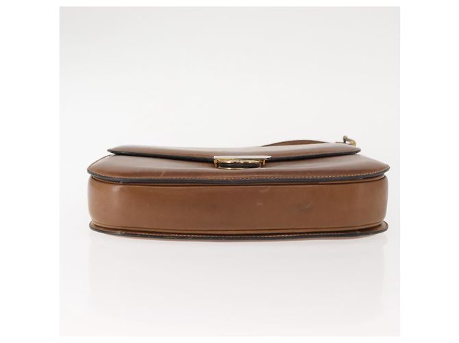 Gucci Borsa a Spalla in Pelle Marrone Oro Auth ep11690 D'oro - vista 9