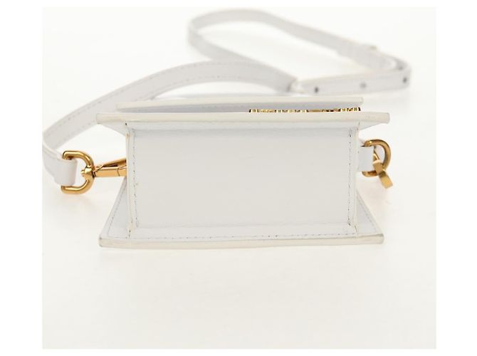 Mini borsa a mano JACQUEMUS in pelle 2 in 1 bianca oro Auth 128500M Bianco D'oro - vista 12