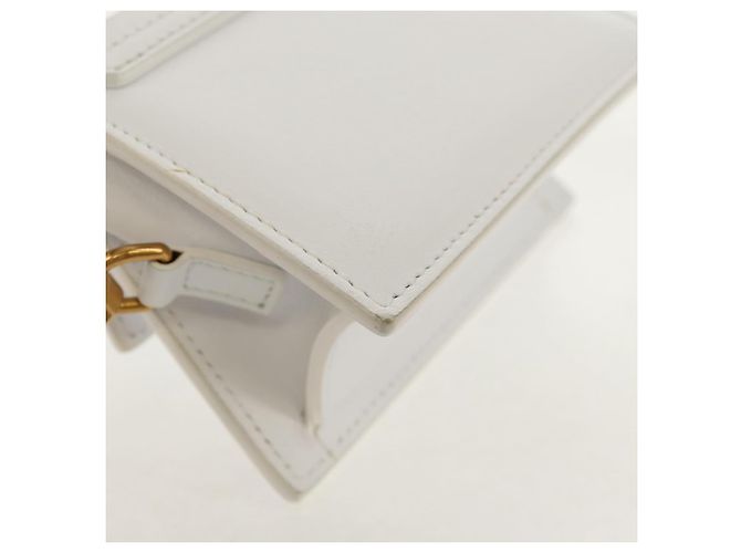 Mini borsa a mano JACQUEMUS in pelle 2 in 1 bianca oro Auth 128500M Bianco D'oro - vista 15