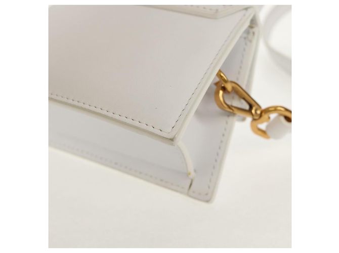 Mini borsa a mano JACQUEMUS in pelle 2 in 1 bianca oro Auth 128500M Bianco D'oro - vista 16