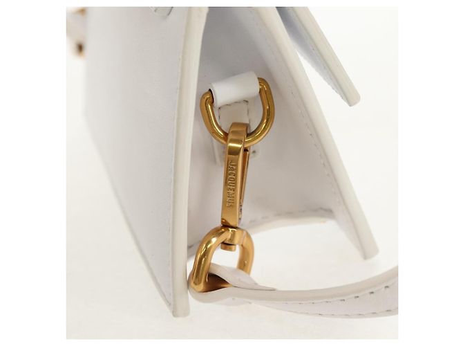 Mini borsa a mano JACQUEMUS in pelle 2 in 1 bianca oro Auth 128500M Bianco D'oro - vista 17