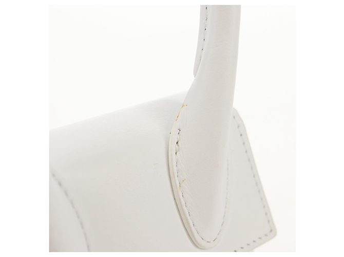 Mini borsa a mano JACQUEMUS in pelle 2 in 1 bianca oro Auth 128500M Bianco D'oro - vista 19