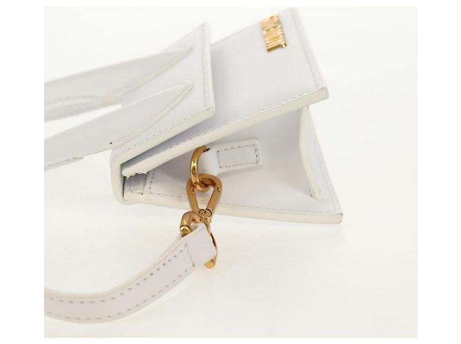 Mini borsa a mano JACQUEMUS in pelle 2 in 1 bianca oro Auth 128500M Bianco D'oro - vista 4