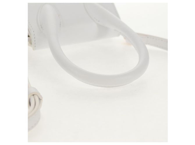 Mini borsa a mano JACQUEMUS in pelle 2 in 1 bianca oro Auth 128500M Bianco D'oro - vista 7