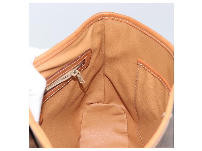 Céline Borsa a mano in tela Macadam CELINE in pelle PVC marrone oro Auth bs30308 D'oro - vista 18