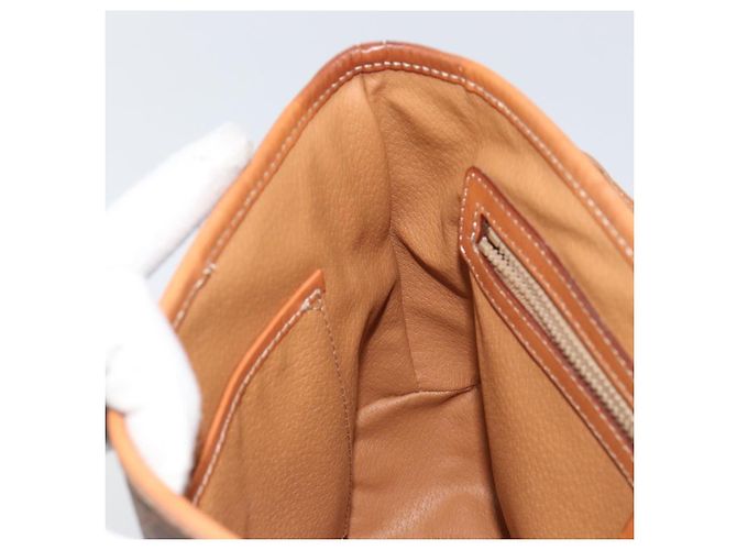 Céline Borsa a mano in tela Macadam CELINE in pelle PVC marrone oro Auth bs30308 D'oro - vista 19