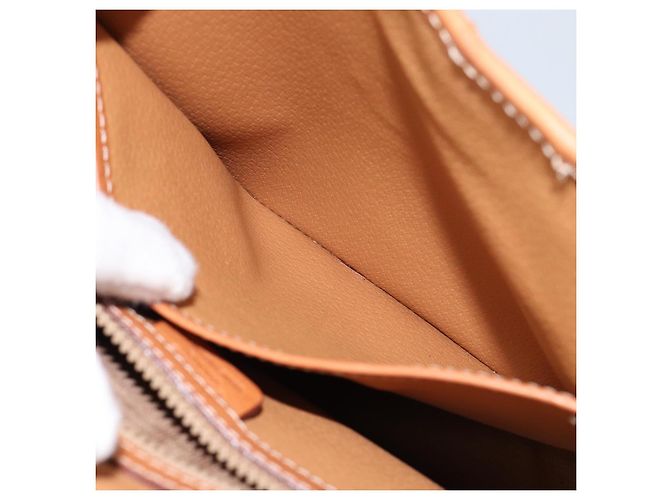 Céline Borsa a mano in tela Macadam CELINE in pelle PVC marrone oro Auth bs30308 D'oro - vista 21