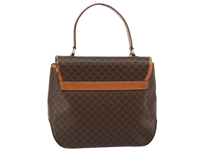 Céline Borsa a mano in tela Macadam CELINE in pelle PVC marrone oro Auth bs30308 D'oro - vista 3