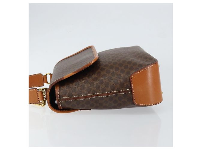 Céline Borsa a mano in tela Macadam CELINE in pelle PVC marrone oro Auth bs30308 D'oro - vista 5