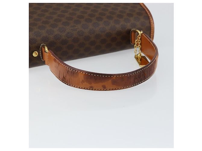 Céline Borsa a mano in tela Macadam CELINE in pelle PVC marrone oro Auth bs30308 D'oro - vista 7