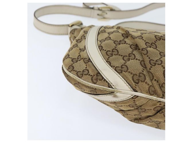 GUCCI GG Canvas Abbey Shoulder Bag Beige Gold 203257 Auth 150275 Golden - view 10