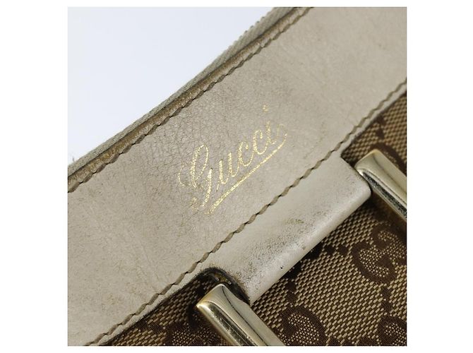 GUCCI GG Canvas Abbey Shoulder Bag Beige Gold 203257 Auth 150275 Golden - view 14