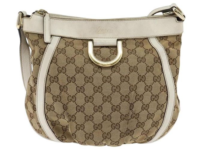 GUCCI GG Canvas Abbey Shoulder Bag Beige Gold 203257 Auth 150275 Golden - view 2
