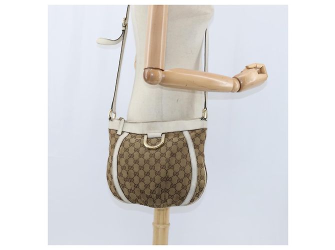 GUCCI GG Canvas Abbey Shoulder Bag Beige Gold 203257 Auth 150275 Golden - view 21