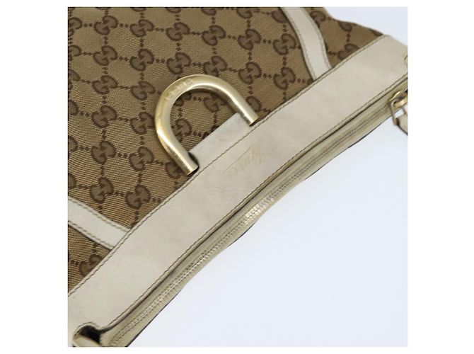GUCCI GG Canvas Abbey Shoulder Bag Beige Gold 203257 Auth 150275 Golden - view 6