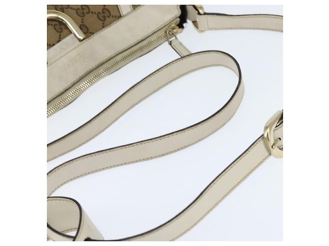 GUCCI GG Canvas Abbey Shoulder Bag Beige Gold 203257 Auth 150275 Golden - view 7