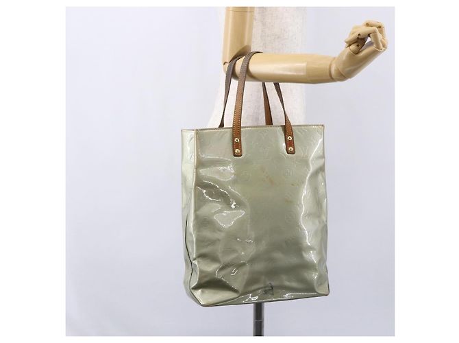 LOUIS VUITTON Monogram Vernis Reade MM Borsa a Mano Grigia M91142 LV Auth BA7439 Grigio - vista 23