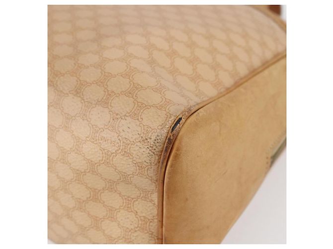 Céline Borsa a mano in tela Macadam CELINE in pelle PVC beige e oro Auth hk3172 D'oro - vista 10