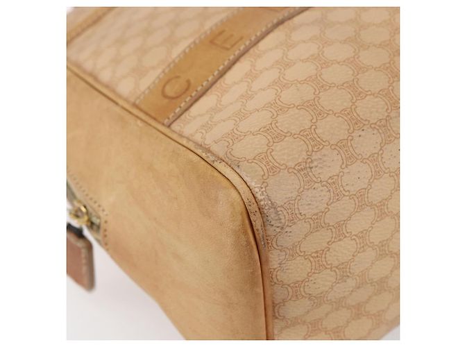 Céline Borsa a mano in tela Macadam CELINE in pelle PVC beige e oro Auth hk3172 D'oro - vista 11