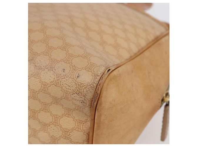 Céline Borsa a mano in tela Macadam CELINE in pelle PVC beige e oro Auth hk3172 D'oro - vista 12