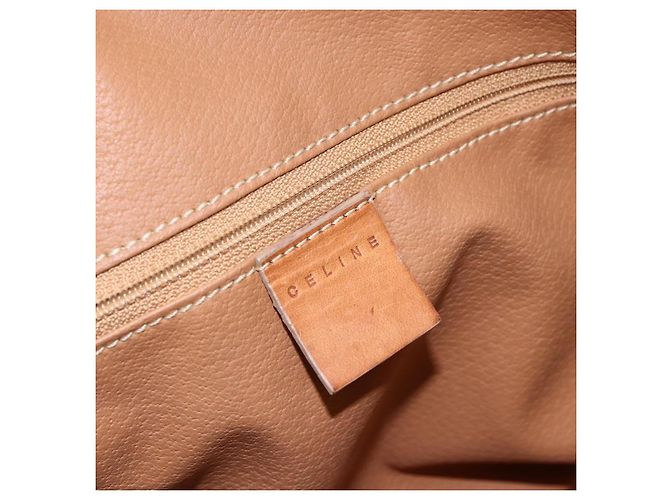 Céline Borsa a mano in tela Macadam CELINE in pelle PVC beige e oro Auth hk3172 D'oro - vista 15