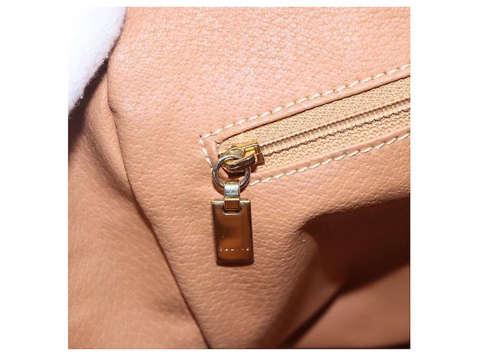Céline Borsa a mano in tela Macadam CELINE in pelle PVC beige e oro Auth hk3172 D'oro - vista 16