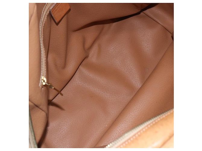 Céline Borsa a mano in tela Macadam CELINE in pelle PVC beige e oro Auth hk3172 D'oro - vista 17