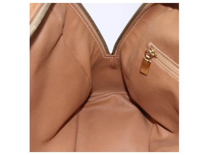 Céline Borsa a mano in tela Macadam CELINE in pelle PVC beige e oro Auth hk3172 D'oro - vista 19