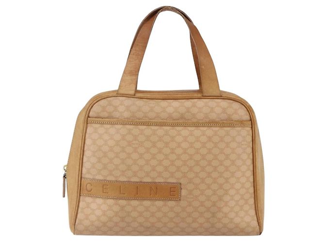 Céline Borsa a mano in tela Macadam CELINE in pelle PVC beige e oro Auth hk3172 D'oro - vista 2