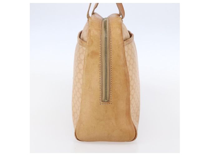 Céline Borsa a mano in tela Macadam CELINE in pelle PVC beige e oro Auth hk3172 D'oro - vista 5
