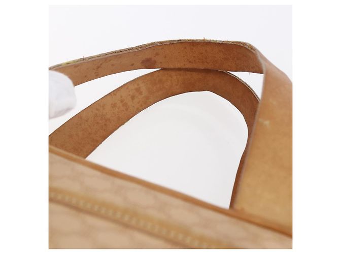 Céline Borsa a mano in tela Macadam CELINE in pelle PVC beige e oro Auth hk3172 D'oro - vista 8