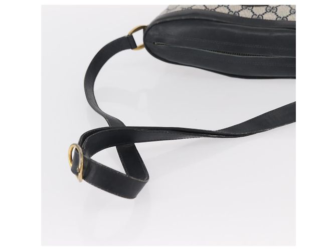 Gucci Borsa a spalla GG Supreme in PVC pelle blu navy oro Auth 152361 D'oro - vista 7
