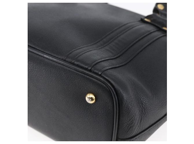 Borsa MCM in pelle nera e oro Auth 152933 Nero D'oro - vista 15