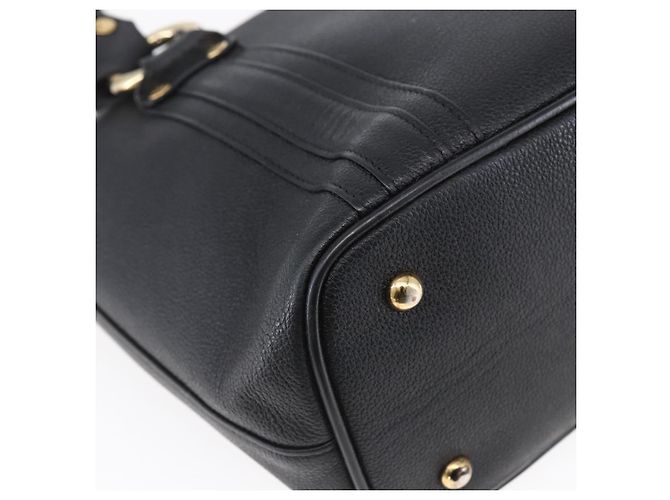 Borsa MCM in pelle nera e oro Auth 152933 Nero D'oro - vista 16