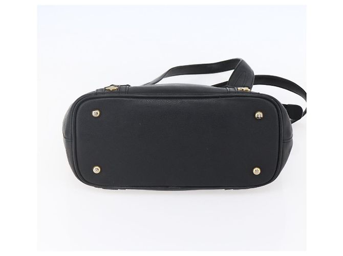 Borsa MCM in pelle nera e oro Auth 152933 Nero D'oro - vista 5