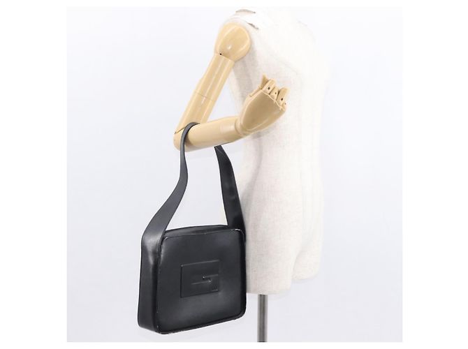Borsa a Spalla GUCCI Pelle Verniciata Nera Argento 001 3032 Auth ep11927 Nero - vista 22