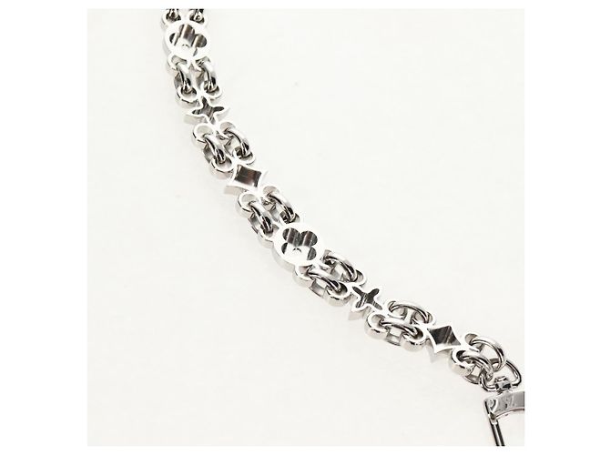 LOUIS VUITTON Ketten-Schultergurt Metall 25,6"" Silber LV Auth 150633M - Ansicht 10