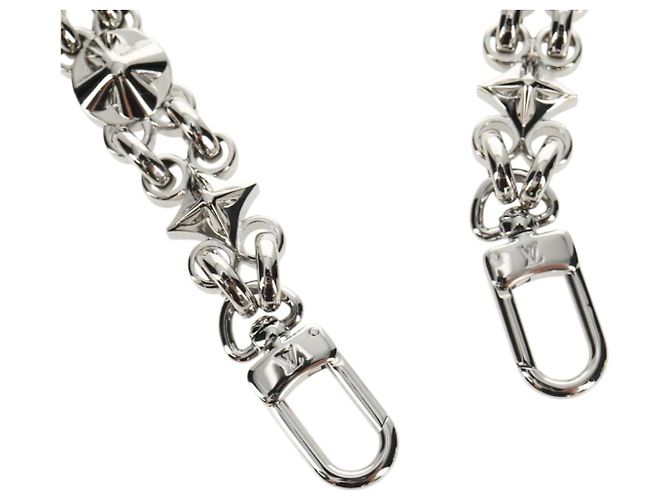 LOUIS VUITTON Ketten-Schultergurt Metall 25,6"" Silber LV Auth 150633M - Ansicht 2