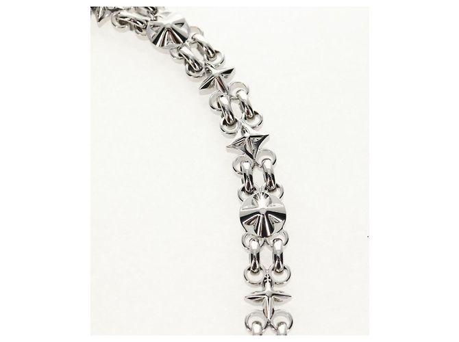 LOUIS VUITTON Ketten-Schultergurt Metall 25,6"" Silber LV Auth 150633M - Ansicht 6